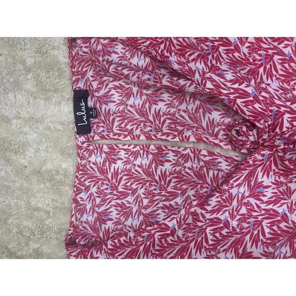 Lulus Dondi red/blue/white tomato girl tie-front short sleeve romper Size Small - Picture 5 of 10